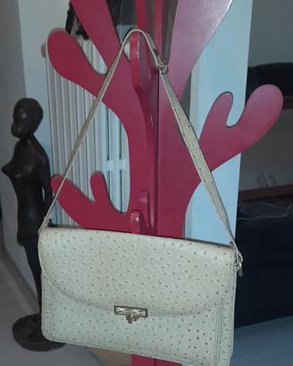 Borsa a tracolla vintage pelle di struzzo 