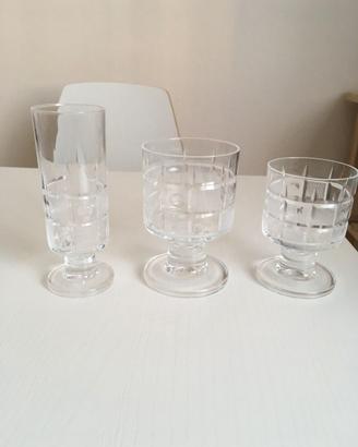 Bicchieri cristallo servizio da 12, anni 60/70