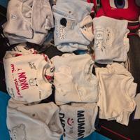 Lotto 6 tutine ciniglia e 5 body