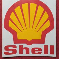 Grande adesivo anni 80 SHELL carburanti fuel 19x17