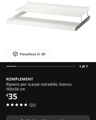Mensola per scarpe Ikea Komplement
