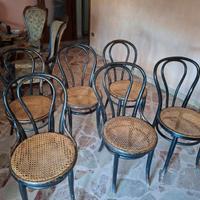 Set 6 sedie vintage originali Thonet, anni '70