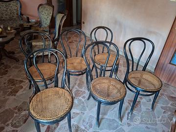 Set 6 sedie vintage originali Thonet, anni '70