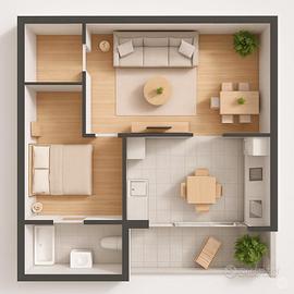 Bilocale con terrazzo e posto auto