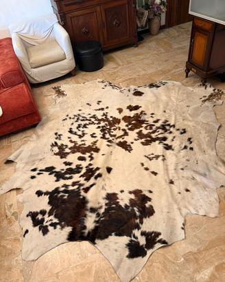 Tappeto di pelle di vera mucca