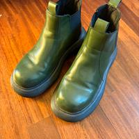 Stivaletti in pelle verde