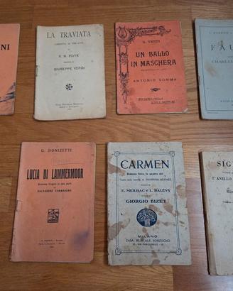 7 libretti d'opera antichi