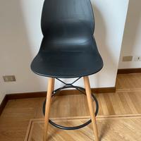 Sgabelli cucina nero e legno