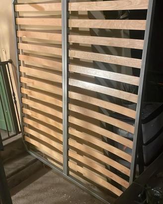 Rete a doghe in legno matrimoniale 