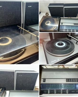 Impianto Completo Hi-Fi Vintage PHILIPS