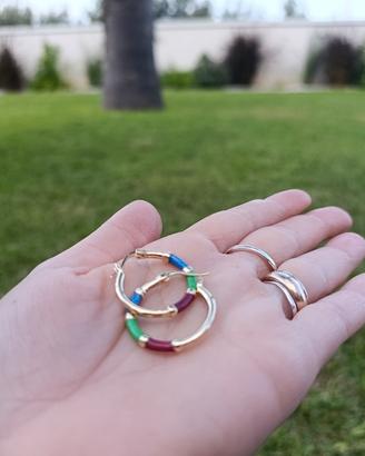 orecchini anni 90 da 2.5 cm placati in oro