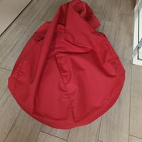 Pouf Poltrona Sacco rosso per Sedersi Ergonomico