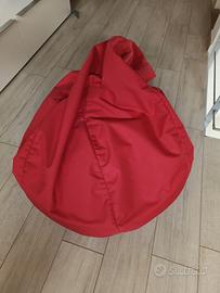 Pouf Poltrona Sacco rosso per Sedersi Ergonomico