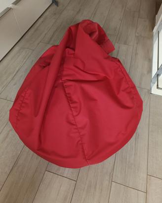 Pouf Poltrona Sacco rosso per Sedersi Ergonomico