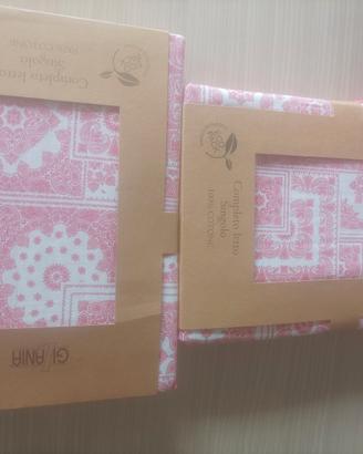 2 set lenzuola letto singolo 