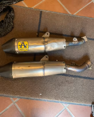 Doppio scarico crf 450 in carbonio e titanio