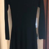 Abitino nero invernale gonna a ruota