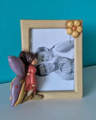 Portafoto Thun in ceramica con farfalla - 18x13 cm