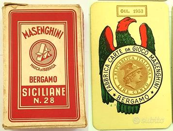 1953 MAZZO CARTE 40 MASENGHINI SICILIANE TELATE