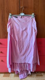 Completo rosa XS Milano - corsetto 46 + gonna 44