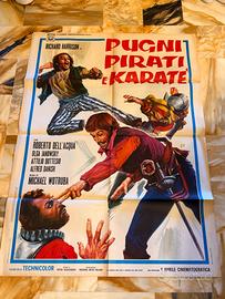 Manifesto originale cinema Pugni Pirati e Karate