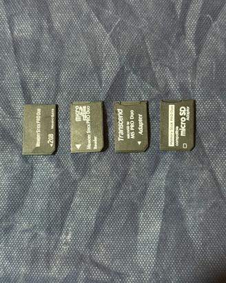 Memory Stick PRO Duo + microSD Adattatori