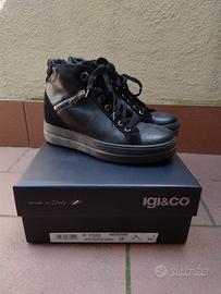 Igi&Co Sneakers Donna Pelle Nero 38