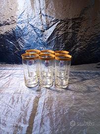 Bicchieri HighBall in Cristallo con Bordo Oro