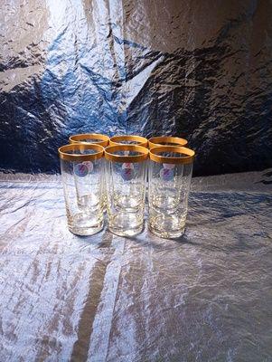 Bicchieri HighBall in Cristallo con Bordo Oro