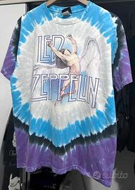 Led Zeppelin t shirt Angel liquid blue vintage L