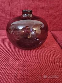 vaso  vetro di murano firmato morin