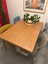 Tavolo rovere Miniforms Gualtiero 120x80/180x80