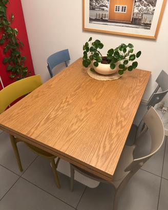Tavolo rovere Miniforms Gualtiero 120x80/180x80