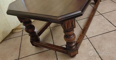 Splendido tavolo ottagonale rettangolare in legno
