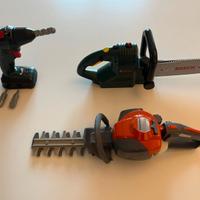 Motosega avvitatore e tagliasiepi giocattolo