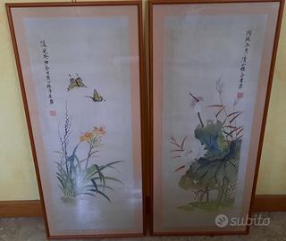 8 dipinti cinesi incorniciati SUPERSCONTATI!!!