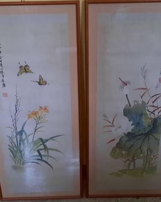 8 dipinti cinesi incorniciati SUPERSCONTATI!!!