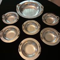 Servizio macedonia in acciaio - una ciotola + 6