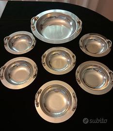 Servizio macedonia in acciaio - una ciotola + 6