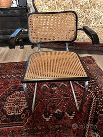 Sedia da pranzo nera "Cesca" B32 di Marcel Breuer