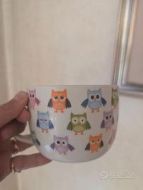 Excelsa Tazza Jumbo Gufo, 450 ml, Porcellana