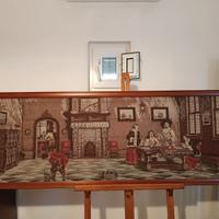Arazzo ricamato da parete anni '50