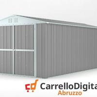 Box garage auto in Acciaio 327x611cm grigio chiaro