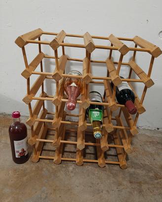 scaffale porta bottiglie vino