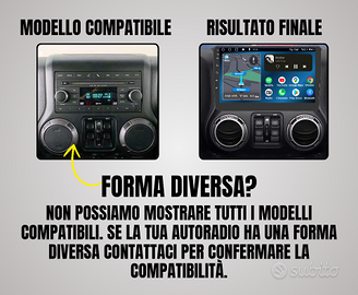 Jeep wrangler & Commander |Autoradio android 2 din