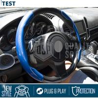 COPRIVOLANTE per JEEP Effetto FIBRA CARBONIO Blu