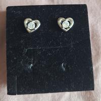 orecchini forma di cuore con brillante