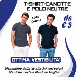 T-shirt polo e canotte neutre