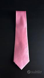 Cravatta seta lucida rosa chiaro