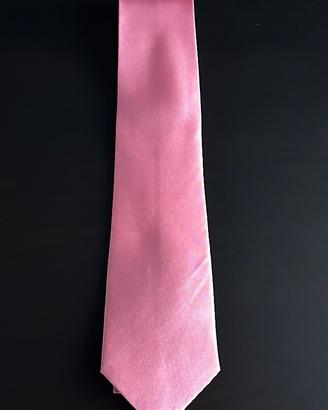 Cravatta seta lucida rosa chiaro